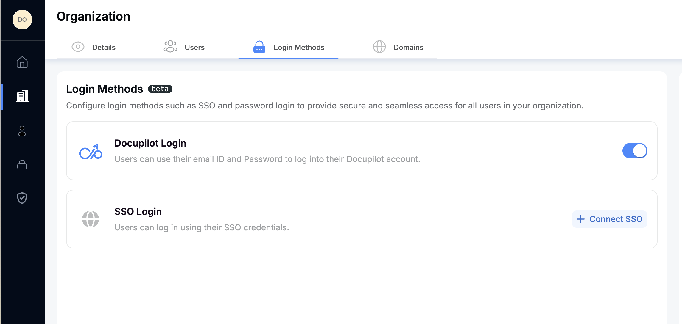 enable or disable password login